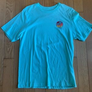 turquoise vans sunset tee
